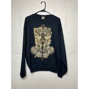 VTG Y2K Orange County Choppers Motorcycle Black Crewneck Sweatshirt Men’s L